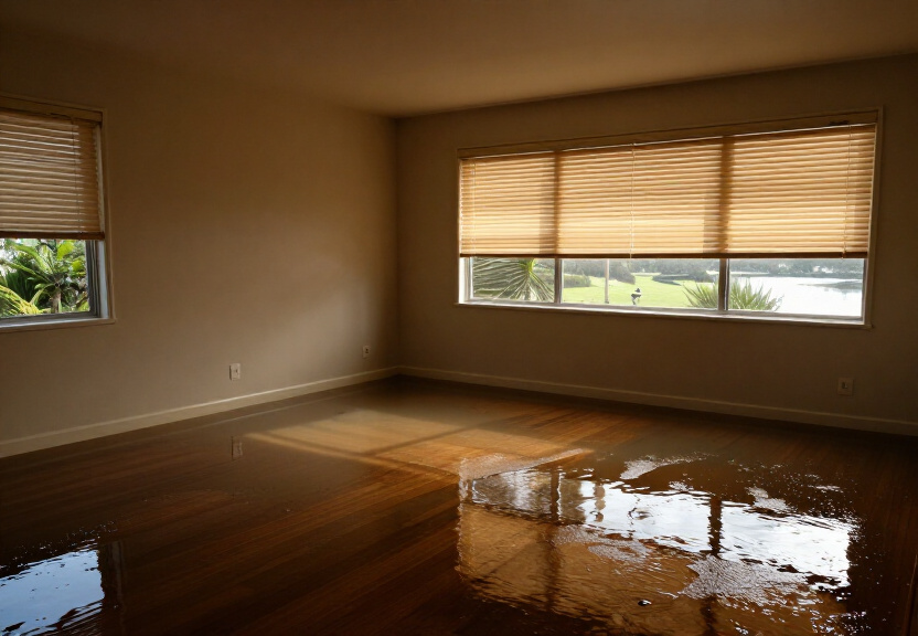 Mould-infested basement in Little Bay before cleanup