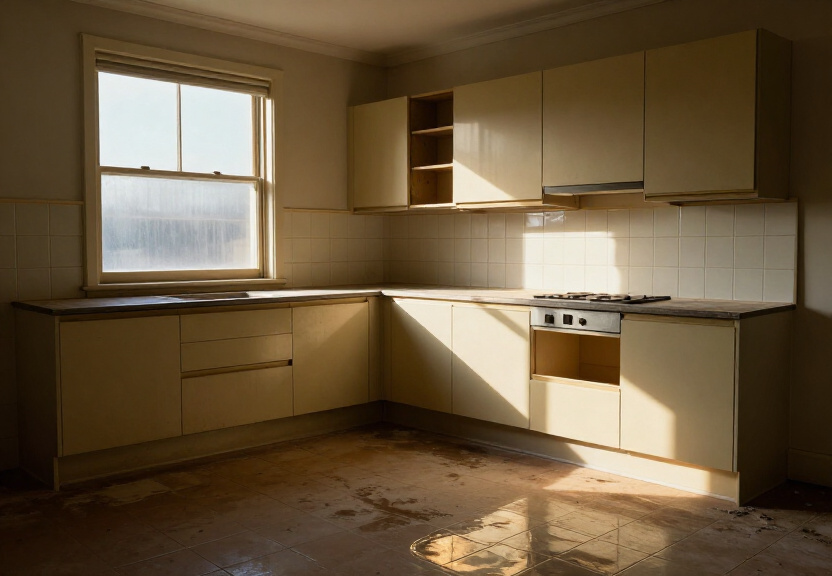 Restored commercial kitchen in Little Bay after water extraction